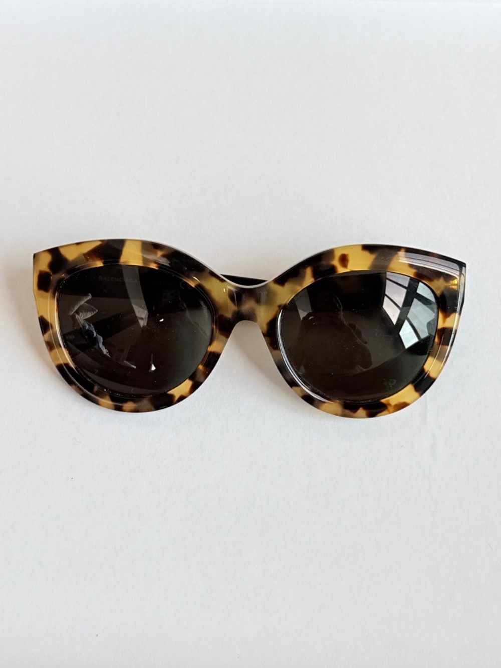 BALENCIAGA Cat-Eye Sunglasses Havana Tortoise BA 33 55N